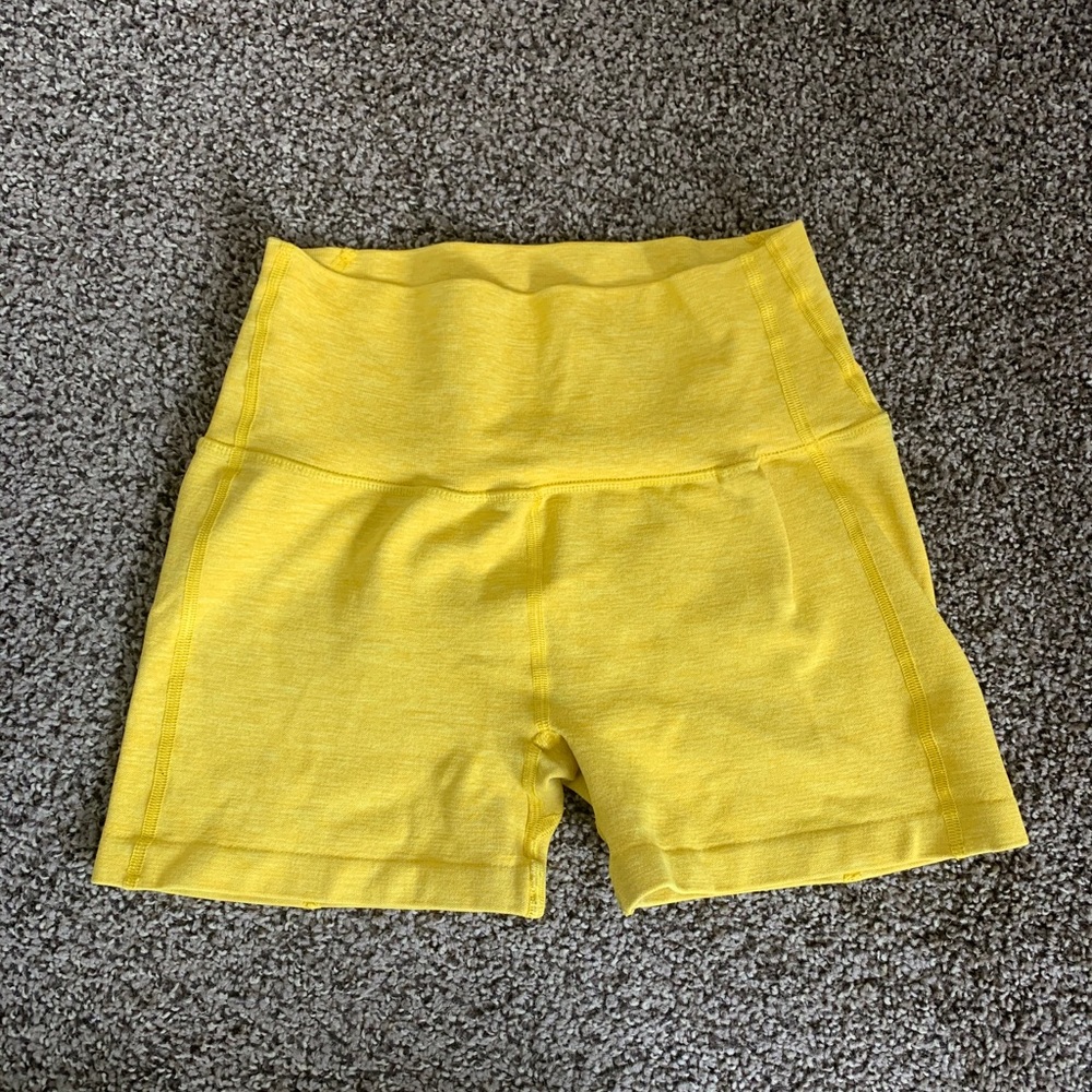 Yellow size small alphalete shorts w/ small stains